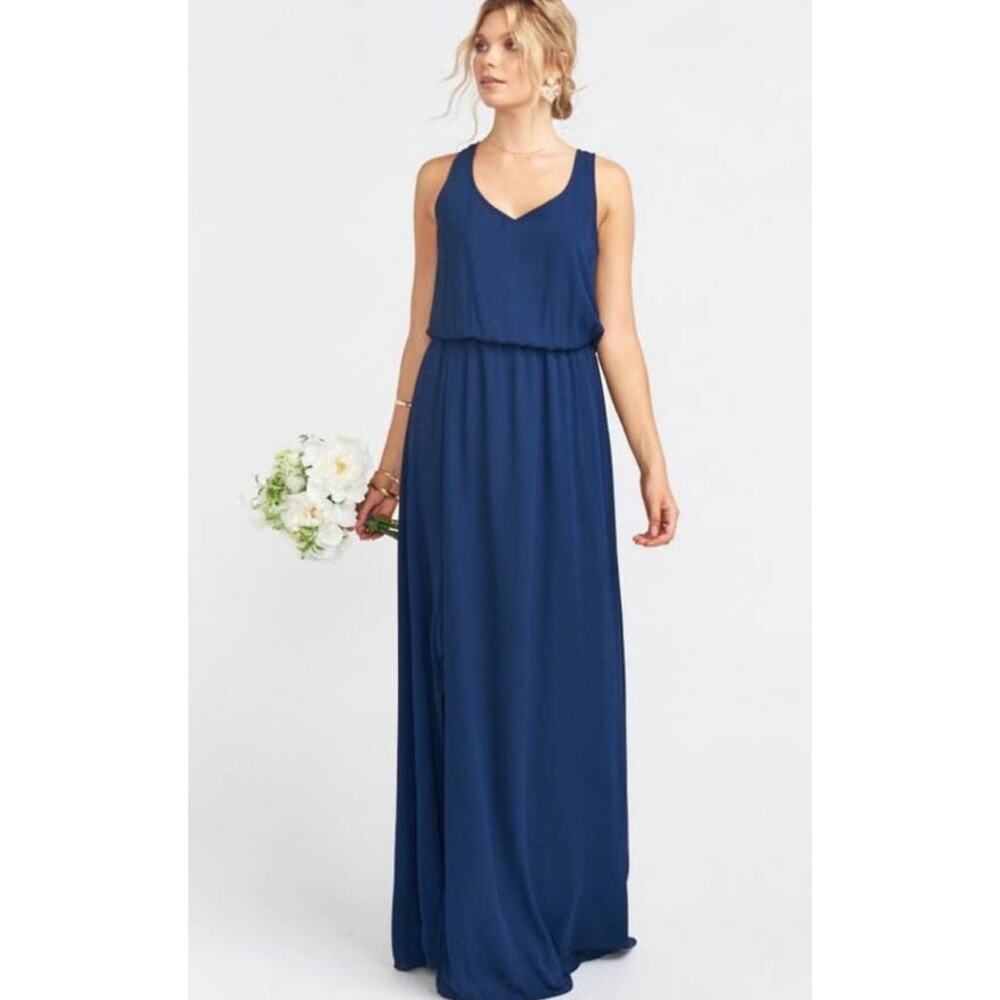 Show Me Your Mumu Kendall Maxi Dress in Navy - XXS